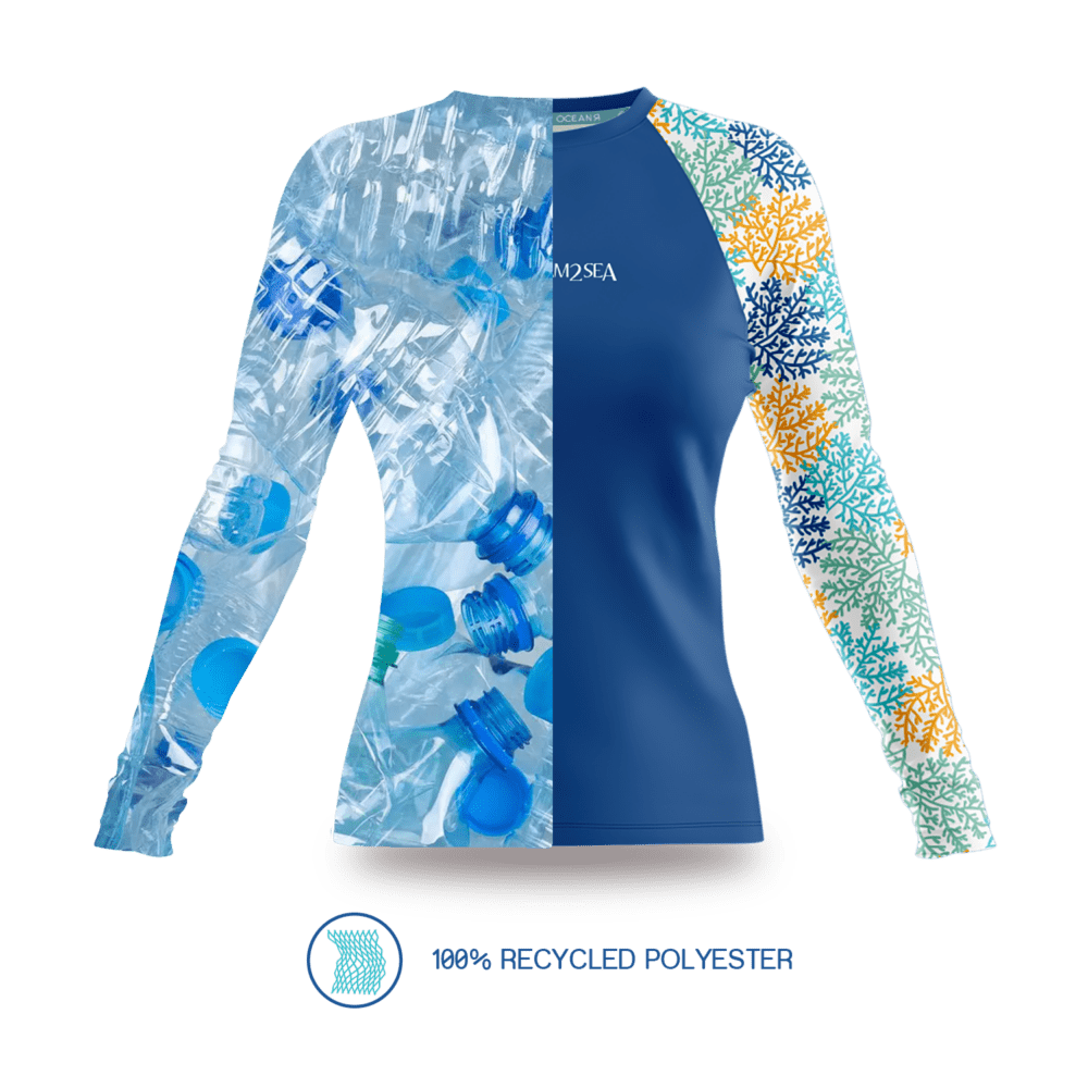 100recycled bottles rashguard