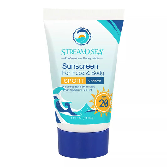 Sunscreen for Face and Body SPF 20 - Travel Size 1oz